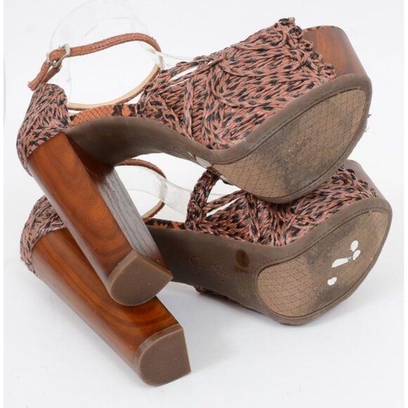 Jessica Simpson Dessie Women's 9M Block Heel Platform Dress Sandals Sexy Dancer - Picture 7 of 10